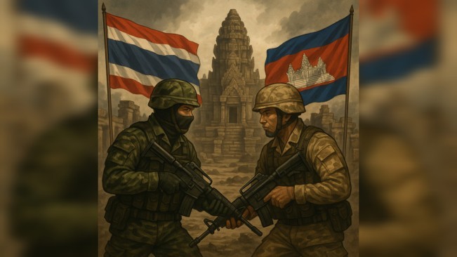 Ilustrasi konflik Thailand dan Kamboja. [Istimewa]